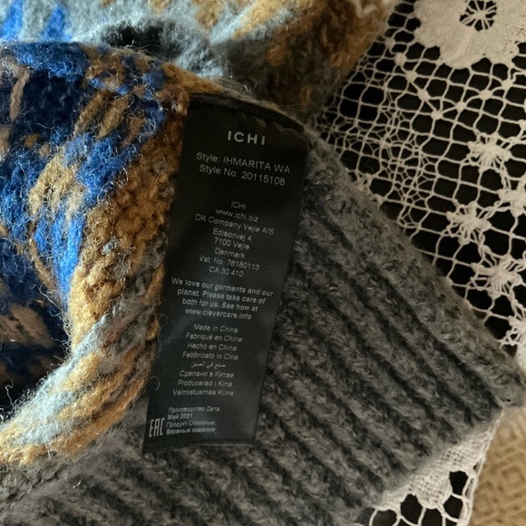 NWOT Ichi Designer Sleeveless Knitted Jumper - Size Small/Medium - Picture 7 of 7